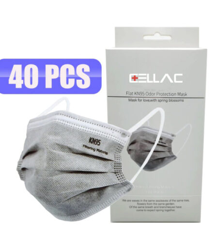 Disposable Activated Carbon Respirator Adult Gray KN95 Face Protective Mask
